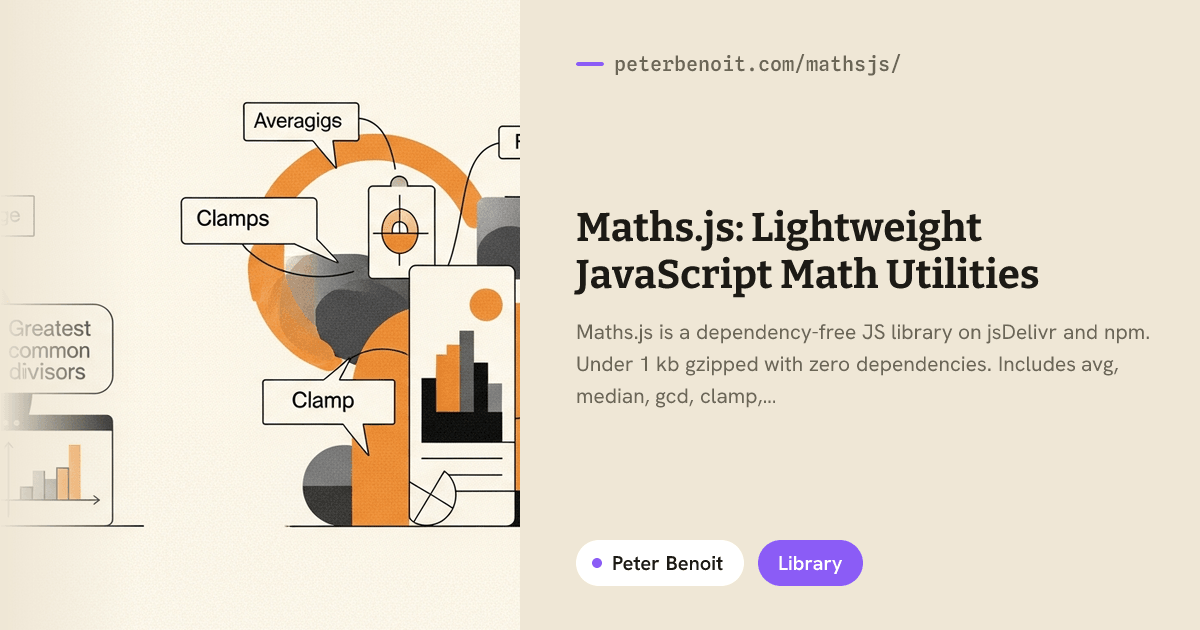 Maths.js: Lightweight JavaScript Math Utilities | Peter Benoit