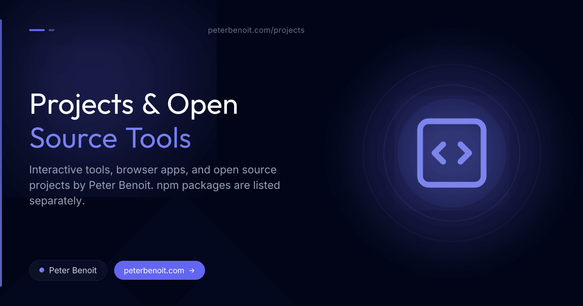 Projects & Open Source | Peter Benoit